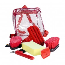 Набор щеток в рюкзачке, красный (6 предметов)