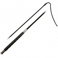 Хлыст выездковый, кожаная ручка + металлическая отделка, 110 см