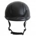 Шлем пластиковый лак с регулировкой  для верховой езды,черный, 52-55 р