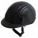 Шлем пластиковый лак с регулировкой  для верховой езды,черный, 56-58 р
